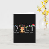 Carte Cadeau de Noël de Noël infirmière Nicu renne festi (Fleur jaune)