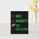 Carte Cadeau de Noël de pyjama drôle de percepteur d'imp (Fleur jaune)