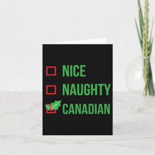 Carte Cadeau de Noël drôle canadien Canada Pyjama