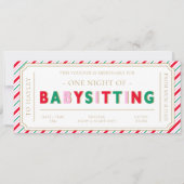 Carte cadeau de Noël en bande pour bébé (Devant)