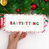 Carte cadeau de Noël en bande pour bébé