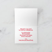 Carte Cadeau de Noël en Charbon Message de Vœux (Intérieur)