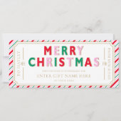 Carte cadeau de Noël Festipe (Devant)