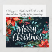 Carte cadeau de Noël Festive (Devant / Derrière)
