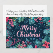 Carte cadeau de Noël Festive (Devant / Derrière)