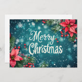 Carte cadeau de Noël Festive (Devant / Derrière)