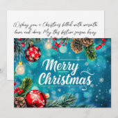 Carte cadeau de Noël Festive (Devant / Derrière)