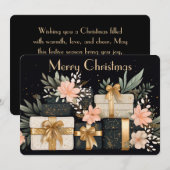 Carte cadeau de Noël Festive (Devant / Derrière)