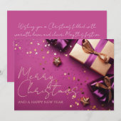 Carte cadeau de Noël Festive (Devant / Derrière)