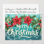 Carte cadeau de Noël Festive (Devant / Derrière)