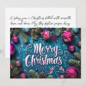 Carte cadeau de Noël Festive (Devant / Derrière)