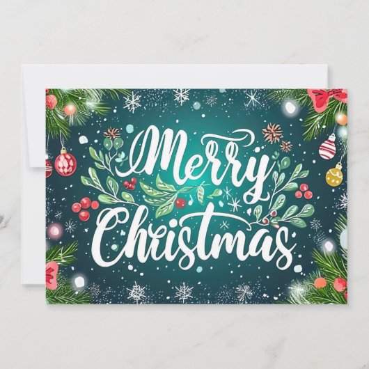 Carte cadeau de Noël Festive (Devant)
