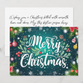 Carte cadeau de Noël Festive (Devant / Derrière)