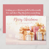 Carte cadeau de Noël Festive (Devant / Derrière)