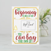 Carte cadeau de Noël Foil Funny Titulaire de bon (Debout devant)