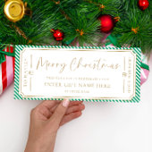 Carte cadeau de Noël Green Stripe