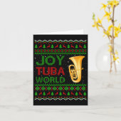 Carte Cadeau de Noël Joy Tuba Amoureux de la musique du (Fleur jaune)