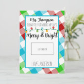 Carte cadeau de Noël Joyeux et brillant enseignant (Debout devant)