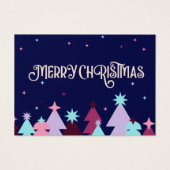 Carte cadeau de Noël moderne bleu rose joyeux (Devant)