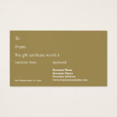 Carte cadeau de Noël moderne simple rouge vert or (Dos)