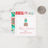 Carte cadeau de Noël personnalisée Festive (Devant/Arrière en situation)