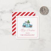 Carte cadeau de Noël personnalisée Festive (Devant/Arrière en situation)