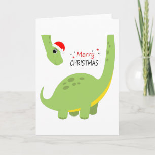 Carte Cadeau de Noël pour enfants dinosaure, décoration