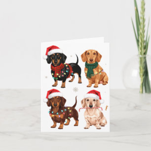 Carte Cadeau de Noël pour maman de chien Dachshund
