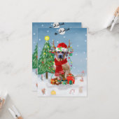 Carte Cadeau de Noël Rhodesian Ridgeback Chien dans la N (Devant/Arrière en situation)
