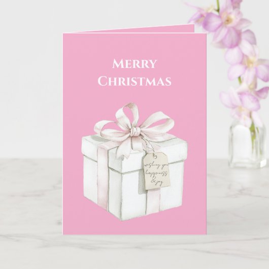 Carte Cadeau de Noël Rose Pâle (Orchidée)