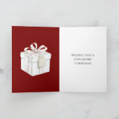 Carte Cadeau de Noël Rose Rouge Blush (Intérieur)