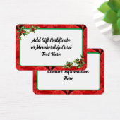 Carte cadeau de Noël rouge pour entreprise (Bureau)