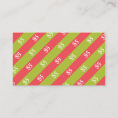 Carte cadeau de Noël ruban rouge vert 5 $ (Dos)
