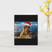 Carte Cadeau de Noël Singe pensant de Noël Meme Brainrot (Fleur jaune)