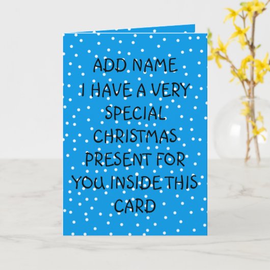 Carte Cadeau de Noël spécial (Fleur jaune)