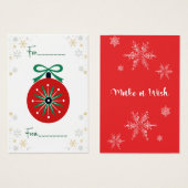 Carte cadeau de Noël Whimsical Style vintage (Devant & derrière)