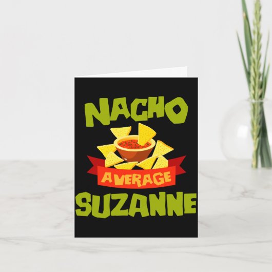 Carte Cadeau de nom d'anniversaire drôle suzanne moyenne (Devant)