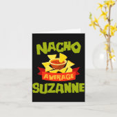 Carte Cadeau de nom d'anniversaire drôle suzanne moyenne (Fleur jaune)