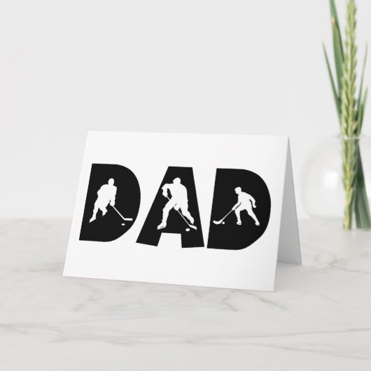Carte Cadeau de papa d'hockey (Devant)