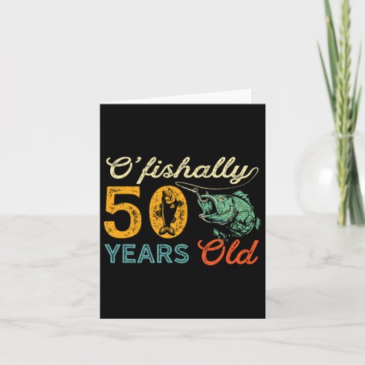 Carte Cadeau de pêche 50 ans 50e anniversaire Cool Cinqu (Devant)