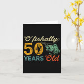 Carte Cadeau de pêche 50 ans 50e anniversaire Cool Cinqu (Fleur jaune)