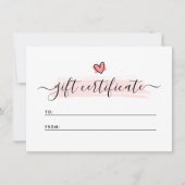 Carte cadeau de photographe minimaliste mignonne (Devant)