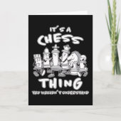 Carte Cadeau de pièce d'échecs Joueur d'échecs Jeu d'éch (Devant)