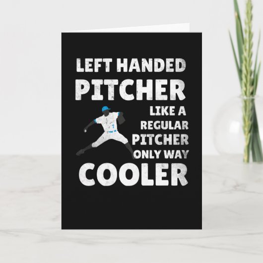 Carte Cadeau de Pitcher à gauche | Lefty Pitcher Basebal (Devant)