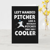 Carte Cadeau de Pitcher à gauche | Lefty Pitcher Basebal (Fleur jaune)