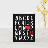 Carte Cadeau de professeur de la Saint-Valentin Abc Je t (Fleur jaune)
