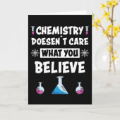Carte Cadeau de profession de chimiste drôle de chimie (Fleur jaune)