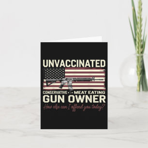 Carte Cadeau de propriétaire d'arme Drapeau USA Amendeme