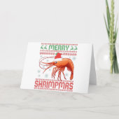 Carte Cadeau de pull de Noël marrant pour crevettes (Devant)