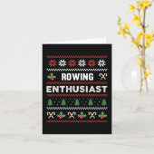 Carte Cadeau de pull de Noël moche pour passionné d'avir (Fleur jaune)